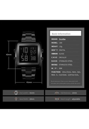 Reloj Scottie 1369 Digital - Negro