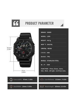 Reloj Deportivo Skmei 2355 Punteros Blanco - Negro