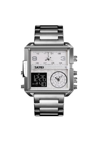 Reloj Skmei 1584 Dual Time - Plata Vintage Accessories
