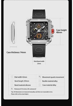 Reloj Onola 6831 Cronógrafo Caja Plateado - Negro