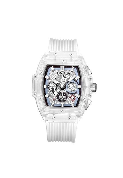 Reloj Onola 6811 Cronógrafo Fondo Plata - Transparente