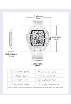 Reloj Onola 6811 Cronógrafo Fondo Plata - Transparente