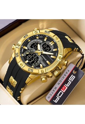 Reloj Hombre Sven 6162 Dual Time - Dorado