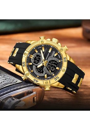Reloj Hombre Sven 6162 Dual Time - Dorado