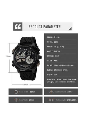 Reloj Scottie 2202 Militar - Negro