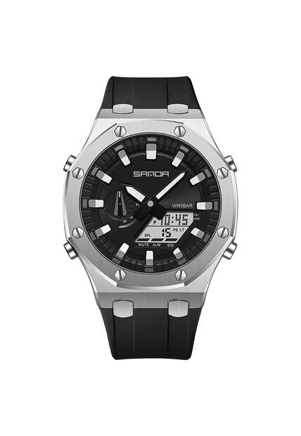 Reloj Hombre Sven 3309 Dual Time - Plata