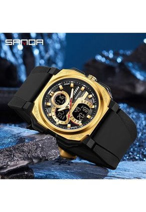 Reloj Hombre Sven 3356 Dual Time - Dorado