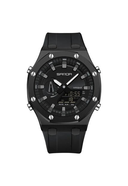 Reloj Hombre Sven 3309 Dual Time - Negro