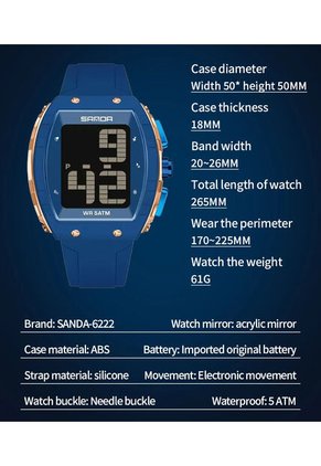 Reloj Hombre Sven 6222 Digital - Azul