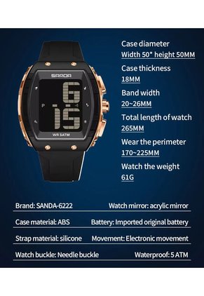 Reloj Hombre Sven 6222 Bisel Bronce - Negro