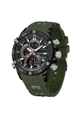 Reloj Hombre Sven 6162 Dual Time - Verde Vintage Accessories