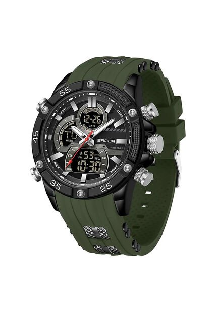 Reloj Hombre Sven 6162 Dual Time - Verde