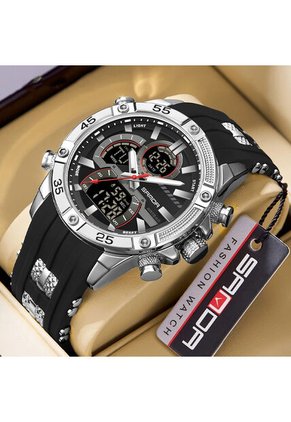 Reloj Hombre Sven 6162 Dual Time - Plata