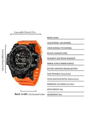 Reloj Hombre Sven 6229 Digital - Naranja