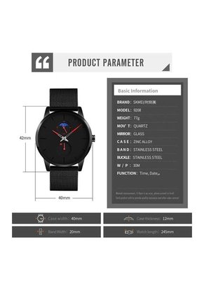 Reloj Scottie 9208 Lunar Punteros Rojo - Negro