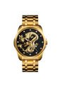 Reloj Skmei 9193 Dragon Dorado Fondo Negro de Vintage Accessories
