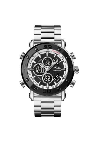 Reloj Scottie 1636 Dual Time - Plata Vintage Accessories