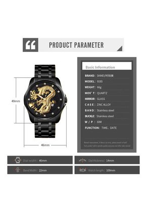 Reloj Skmei 9193 Dragon Negro