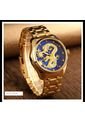 Reloj Skmei 9193 Dragon Dorado Fondo Azul de Vintage Accessories