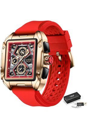 Reloj Lige 8981 Cronógrafo - Rojo