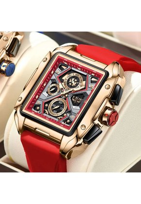 Reloj Lige 8981 Cronógrafo - Rojo