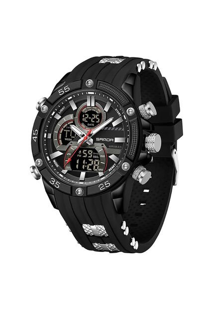 Reloj Hombre Sven 6162 Dual Time - Negro