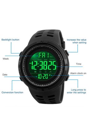 Reloj Hombre Skmei 1251 + Manilla Repuesto - Negro