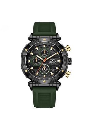 Reloj Onola 6859 Cronógrafo Fondo Negro - Verde