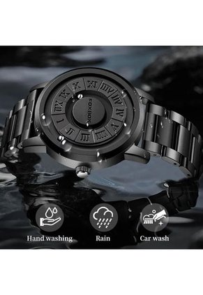 Reloj FoxBox (Braille) Magnético Acero - Negro