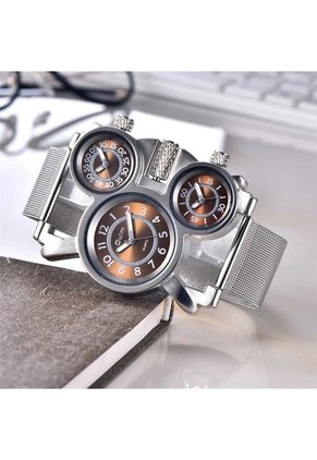 Reloj OULM 1167 Malla Metalica Cafe