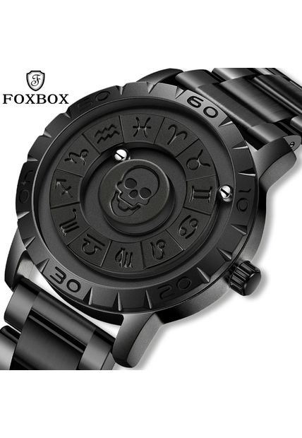 Reloj FoxBox (Braille) Magnético Zodiaco - Negro