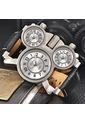 Reloj OULM Triple Hora 1167 Blanco de Vintage Accessories