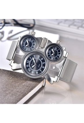 Reloj OULM 1167 Malla Metalica Negro