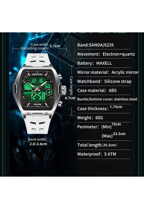 Reloj Hombre Sven 6235 Dual Time - Blanco