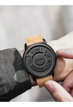 Reloj FoxBox (Braille) Magnético Tablero Negro Pulso Cafe