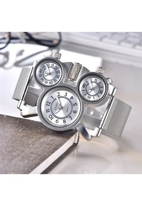Reloj OULM 1167 Malla Metalica Blanco