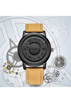 Reloj FoxBox (Braille) Magnético Tablero Negro Pulso Cafe