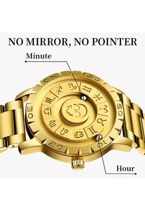 Reloj FoxBox (Braille) Magnético Zodiaco - Dorado