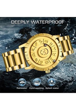 Reloj FoxBox (Braille) Magnético Zodiaco - Dorado