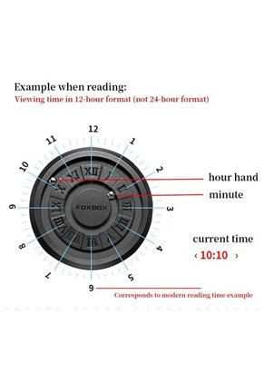 Reloj FoxBox (Braille) Magnético Tablero Negro Pulso Gris