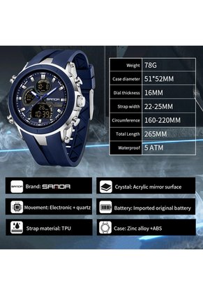 Reloj Sven 6279 Marco Plata - Azul