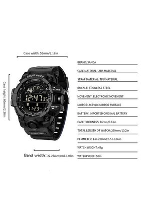 Reloj Hombre Sven 6229 Digital - Negro