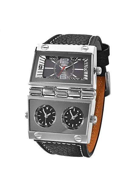 Reloj OULM 9525 Multi Analogo Tablero Negro - Negro