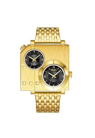 Reloj OULM 9525 Multi Analogo Tablero Negro - Dorado Vintage Accessories