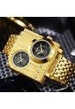 Reloj OULM 9525 Multi Analogo Tablero Negro - Dorado de Vintage Accessories