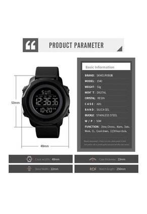 Reloj Unisex Skmei 1540 - Negro