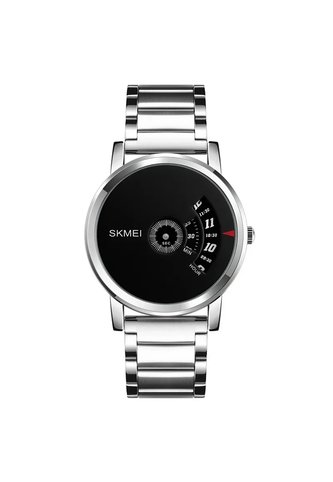 Reloj Skmei 1260 Minimalista Tablero Negro - Plata Vintage Accessories