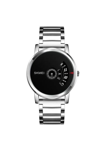 Reloj Skmei 1260 Minimalista Tablero Negro - Plata