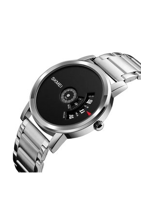 Reloj Skmei 1260 Minimalista Tablero Negro - Plata