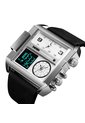 Reloj Skmei 1584 Dual Time Tablero Blanco - Negro de Vintage Accessories